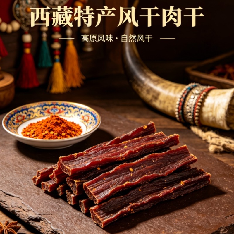 西藏特产手撕牦牛肉 五香/香辣2味可选200克*2袋