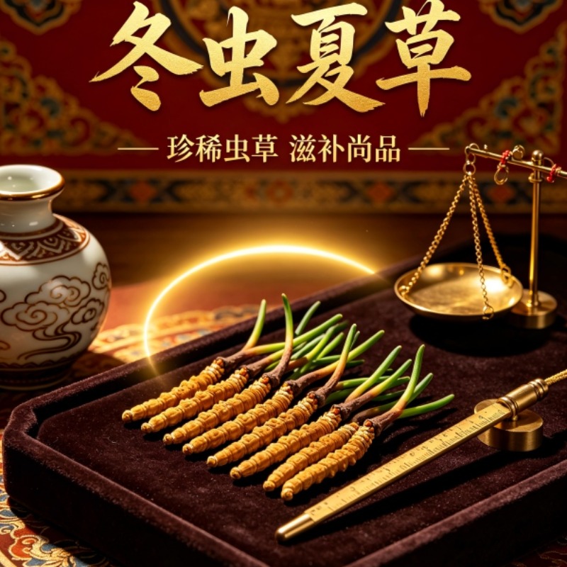 冬虫夏草20克3-4根/g头茬新干虫草 高端营养品送人送长辈